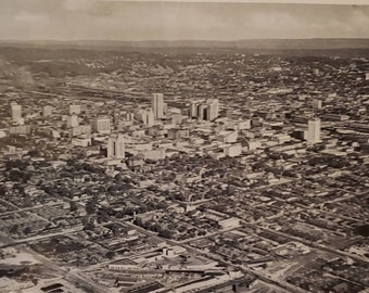 1931 BIRMINGHAM ALABAMA Aerial City View Vintage Photo Photograph