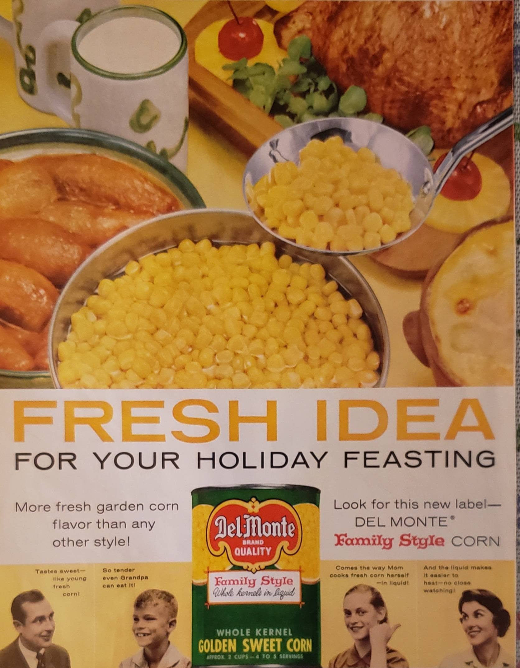 1958 DEL MONTE Family Style Whole Kernel Golden Sweet Corn Etsy