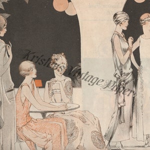 Instant Digital Download 1920s WOMEN FLAPPER FASHION Vintage Digital Image File Printable Scrapbooking Collage Junk Journal Crafting
