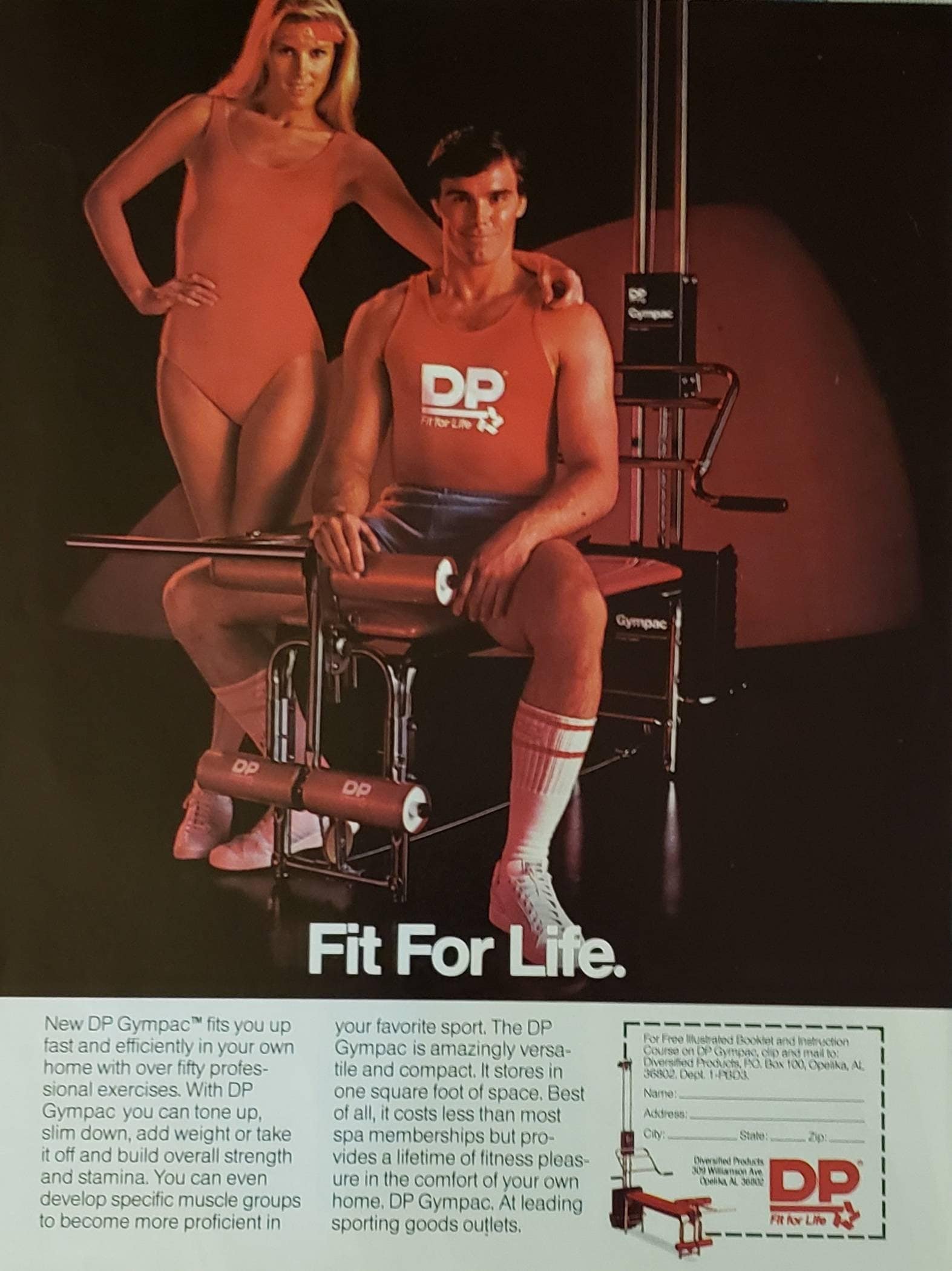 1984 DP GYMPAC Exercise Gym Equipment Fitness Vintage Print Ad