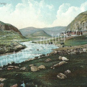 INSTANT DOWNLOAD - Hallingdal - Norwegen - Vintage Postkarte - Digitale Postkarte - Druckbar - Europa - Basteln - Scrapbooking - Bild