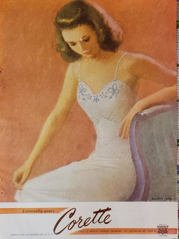 1947 SIMTEX MILLS House Fabrics Clothing Bedding CORETTE Slips