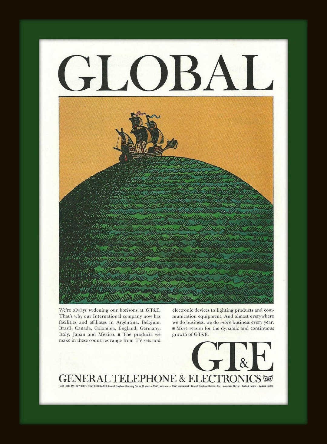 1960s GT&E Vintage Ad General Telephone and Electronics Etsy