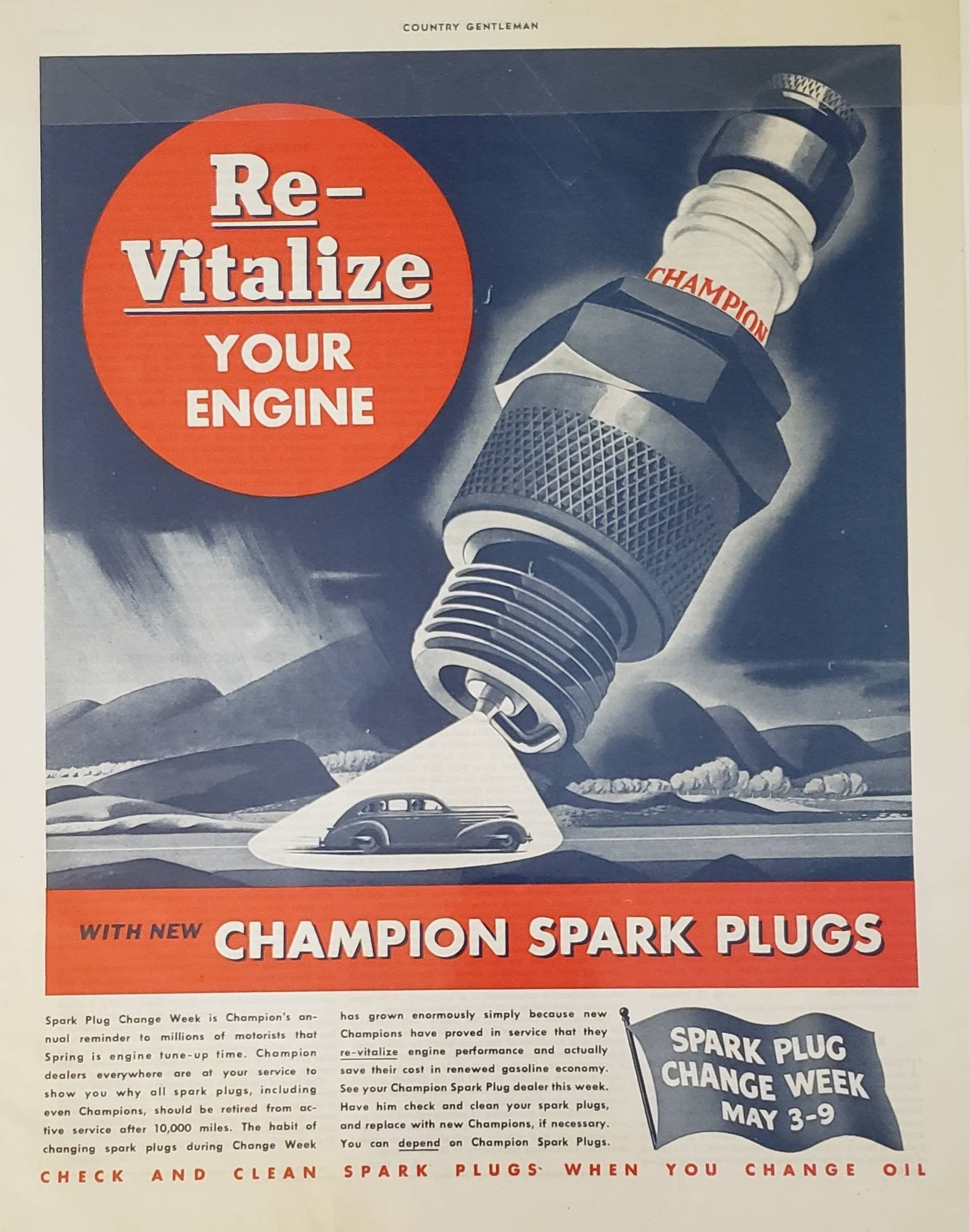 1937's〜1950's CHAMPION SPARK PLUG Champion X Model T Ford Vintage Antique Spark Plugs | eBay