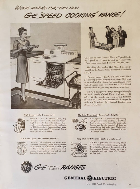 Vtg GE General Electric Kitchen Brochure Appliance Range Frige