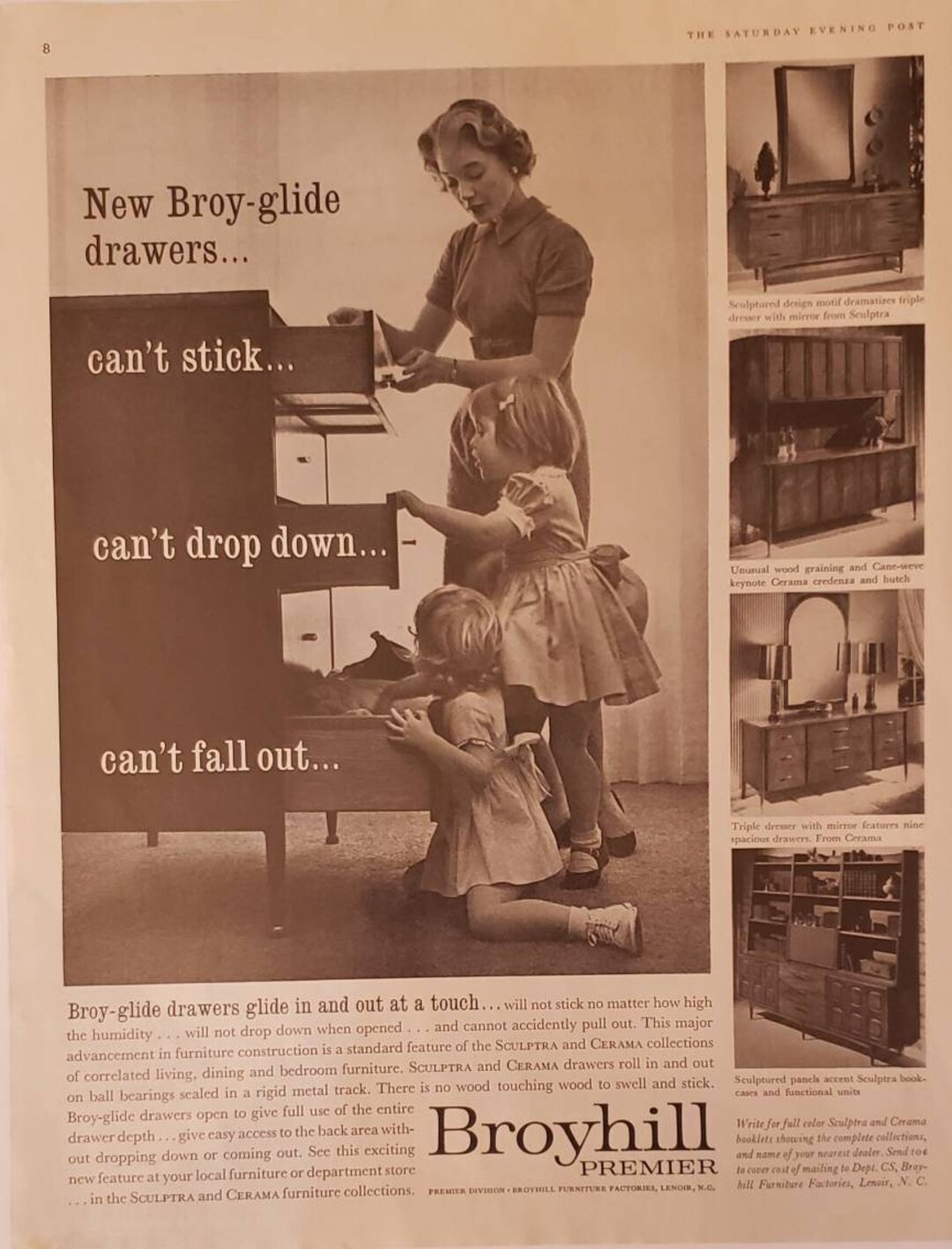 1961 BROYHILL PREMIER Sculptra Cerama Furniture Collection