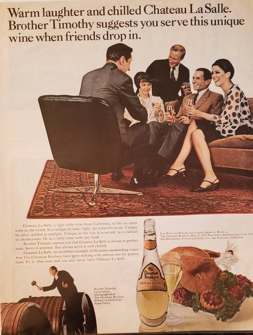 1967 THE CHRISTIAN BROTHERS Chateau La Salle California Table Wine