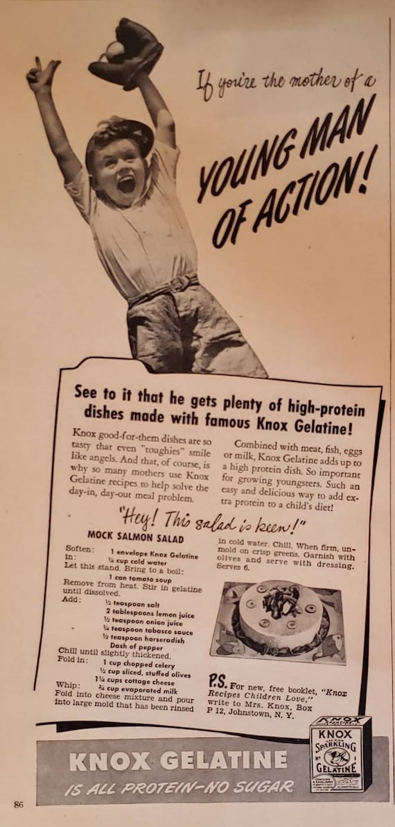 1947 SCOTT TISSUE Soft-weve Toilet Paper KNOX Gelatine High