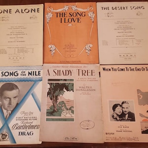 Lot of 15 1920s Vintage Sheet Music Crafting Scrapbooking Junk Jounals