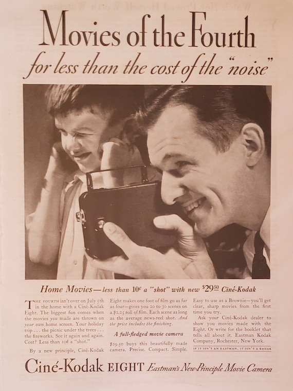 1933 CINE KODAK Eight Eastman Movie Camera 4th of July Movies