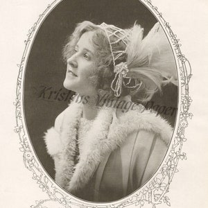 Instant Digital Download 1912 ACTRESS HAZEL DAWN Vintage Digital Image File Printable Scrapbooking Collage Junk Journal Crafting