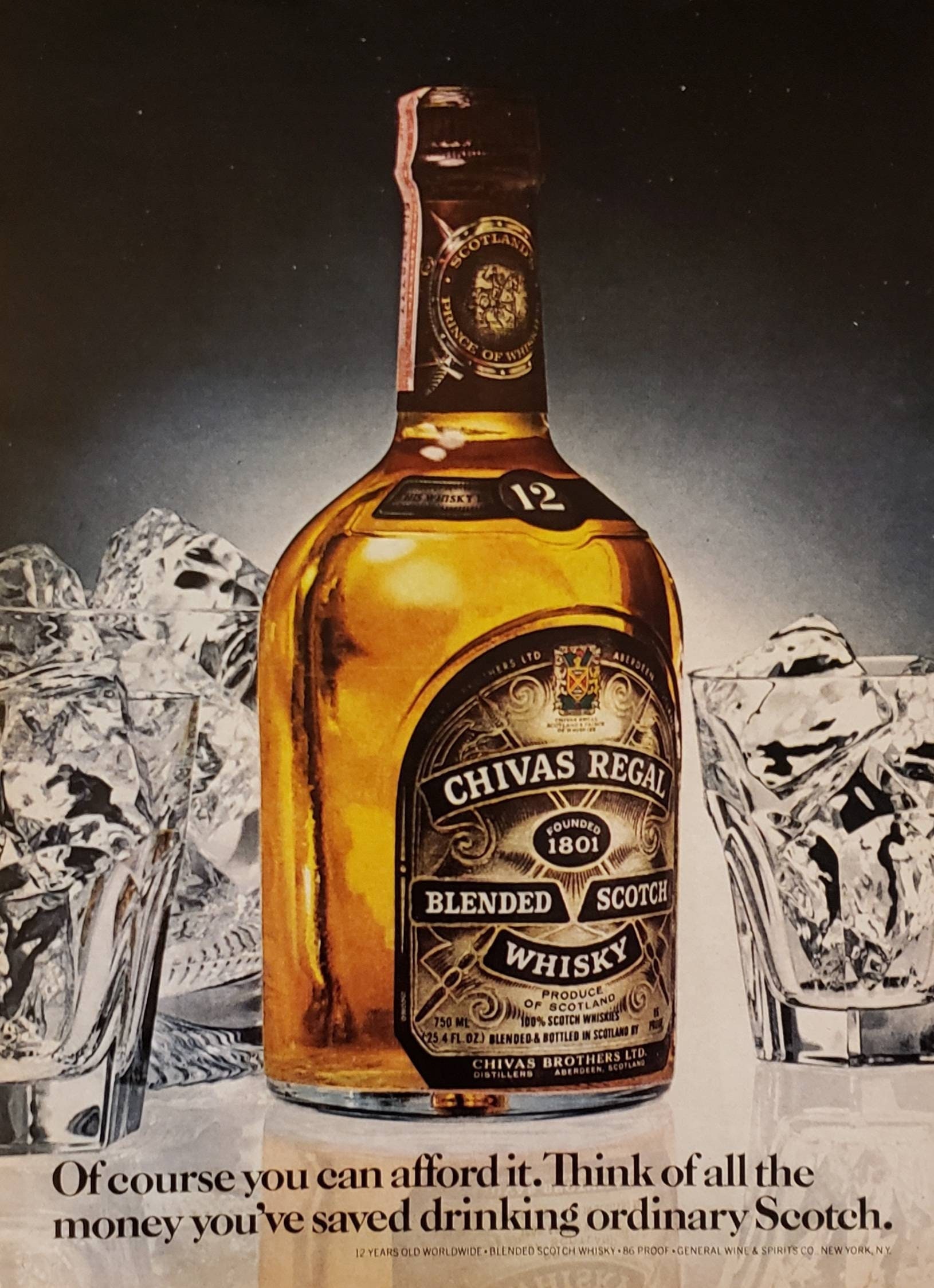 Chivas Regal & Grant's  1960-70年代流通 1979 CHIVAS REGAL Blended Scotch Whisky Alcohol Drink Beverage