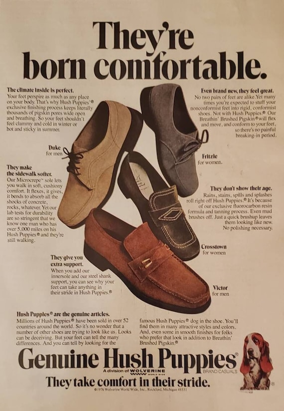 1976 PUPPIES Shoes Shoe Footwear Fashion Vintage Print Ad - Etsy