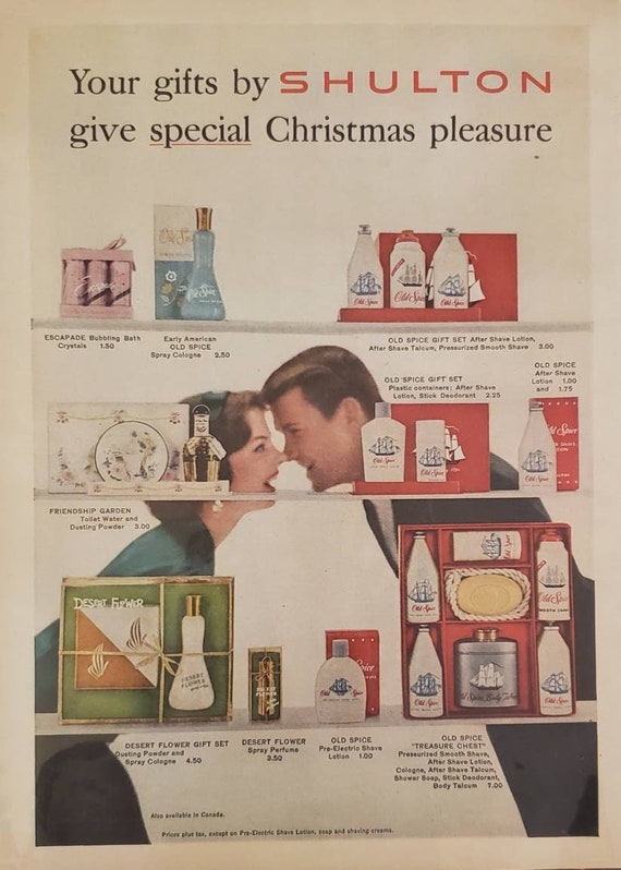 Buy 1958 SHULTON Christmas Gifts Toiletries Old Spice Vintage