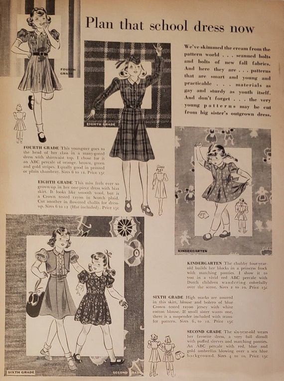 green emerald velvet dress 1938 Ad B Altman Womens Fashion Clothing Designer Etta Gaynes Farnswor –  Period Paper Historic Art LLC main image 1