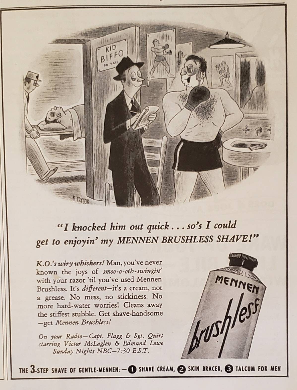 1941 MENNEN Brushless Shave Shaving Cream Mens Grooming Beauty Etsy