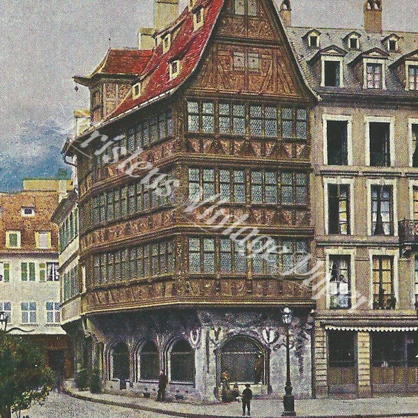 Strassburg - Strasbourg - France - Germany - Europe - Vintage Post Card - DIGITAL Post Card - Digital Download - Printable Post Card - 1900s