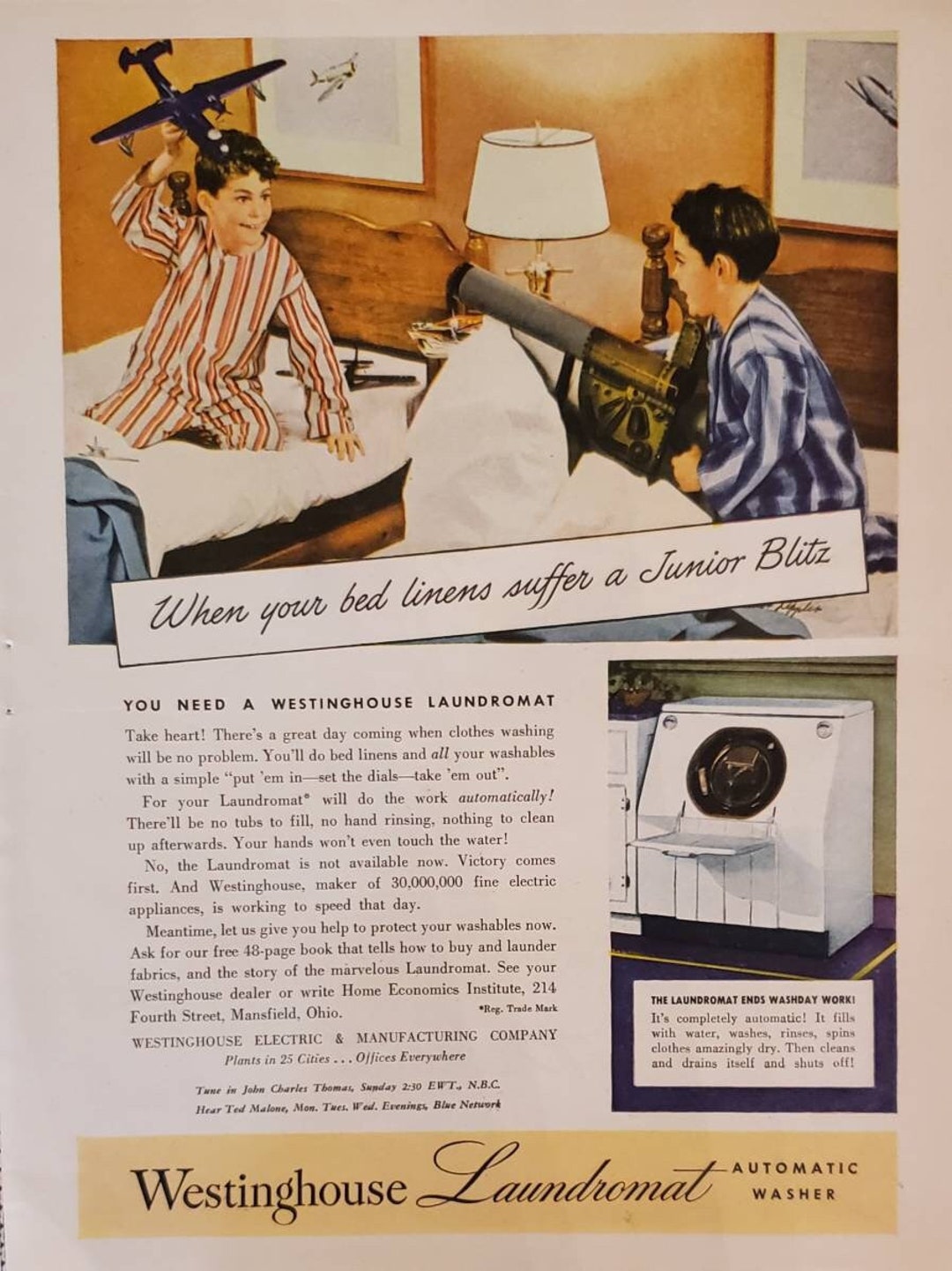 1945 WESTINGHOUSE LAUNDROMAT Washer Washing Machine Laundry Etsy