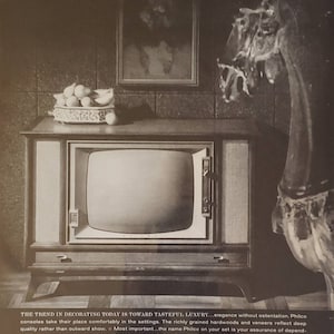 1962 PHILCO TV Set Television Electronics Vintage Print Ad