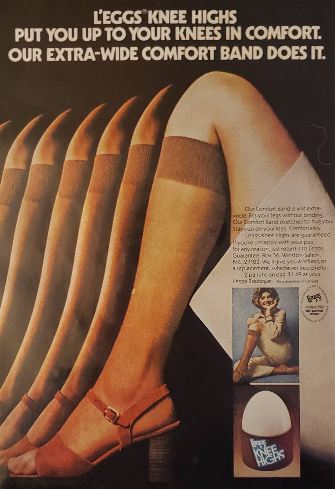 1976 L'EGGS KNEE HIGHS Nylon Stockings Womens Footwear Etsy