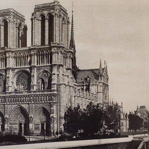 1922 NOTRE DAME KATHEDRALE Paris Frankreich Französische Kirche Vintage Fotofotografie