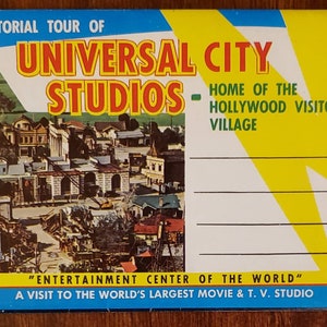 UNIVERSAL CITY STUDIOS California 1966 Vintage Postkartenordner 12 Ansichten