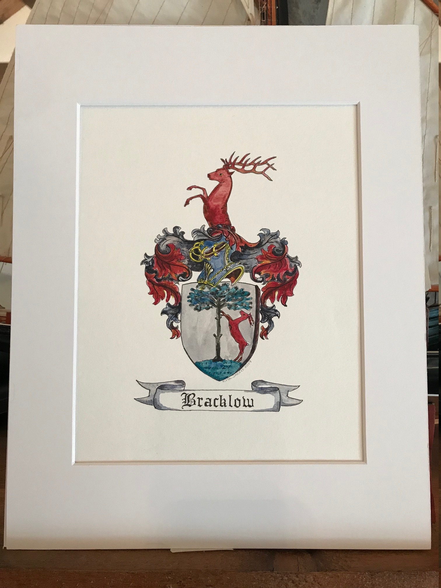 COAT OF ARMS. Family Seal, Family Crest, Handpainted Etsy