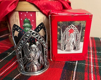 Vintage 1995 Christmas Angel Votive Candle Holder-Please Read Item Details and Description