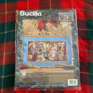 1995 Unopened Vintage Bucilla Nativity Cross Stitch Kit-Please Read Item Details and Description