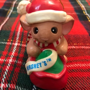 Vintage Hershey’s Santa Bunny/Rabbit Ornament-Vintage Christmas Ornament-Hershey’s Collectible-Collectible Ornament