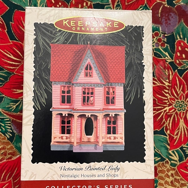 Vintage 1996 Hallmark Victorian Painted Lady House Ornament-Please Read Item Details and Description