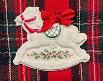 LARGE Lenox Holiday Rocking Horse Cookie Press-Please Read Item Details and Description