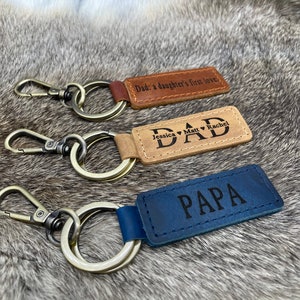 Personalized Dad Keychain, New Dad Gift, Engraved Dad Keychain, Fathers Day Keychain, First Fathers Day