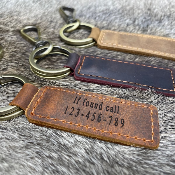 Lost Keys Keychain, Lost and Found Keyring, Call If Found Key FOB