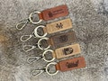 GRADUATION GIFTS, University Keychain, College Collegiate Sport Team Key Fob, Any University or College logo, Laser Engraved Leather