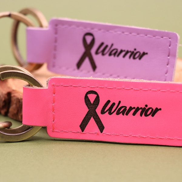 Porte-clé ruban rose cancer du sein, porte-clé guerrier de sensibilisation au cancer du sein, porte-clé rose personnalisé, mois de la sensibilisation au cancer du sein