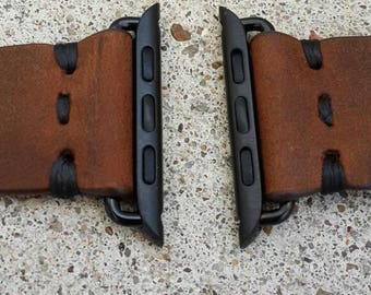 PERSONALIZED IWATCH BAND, leather iwatch band, 42 mm iwatch band, 42 mm iwatch band, apple watch band, apple watch band 42 mm, 42 mm, BlackF
