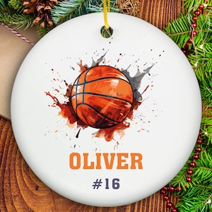 BASKETBALL ORNAMENT - Personalized Basketball TEAM Gift - Basketball Christmas Ornament - Personalized - Basketball Player Ornament - Gift