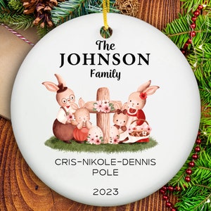 FAMILY MONOGRAM ORNAMENT - Personalized Family Christmas Ornament - Custom Family Keepsake - Family Ornament