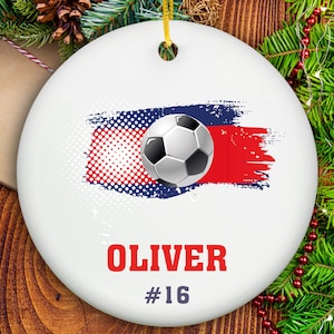 SOCCER ORNAMENT - Personalized Soccer TEAM Gift - Soccer Christmas Ornament - Personalized - Soccer Player Ornament - Soccer Gift