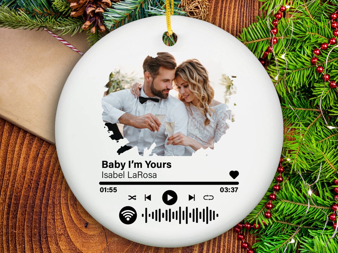 Custom Song Photo Ornament, Custom Together Ornament, Smart Ornament, Couple Song Ornament. the ...
