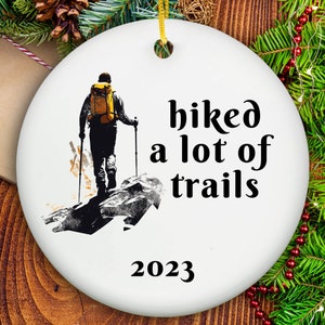 HIKING ORNAMENT, Hiking Gift, National Parks Ornament, Outdoors Ornament, Outdoors Gift, TRAIL Gift, Hiking Decor, Gift for Hiker, Camping