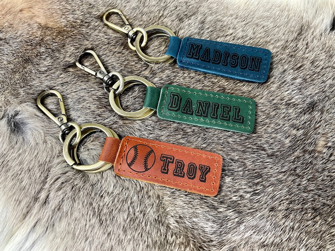 SOFTBALL Personalized Keychain / Keyring / Bag Tag / Name Tag Etsy