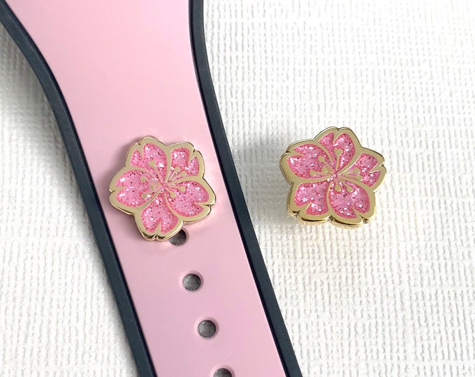 Featured listing image: Hidden Mouse Cherry Blossom ‘Wristband Candy’ & ‘Enamel Pin’