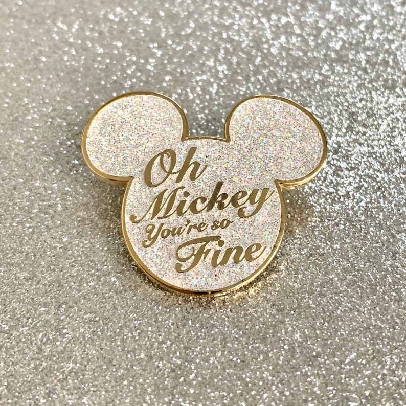 Oh Mickey, You're So Fine Enamel Pins WHITE