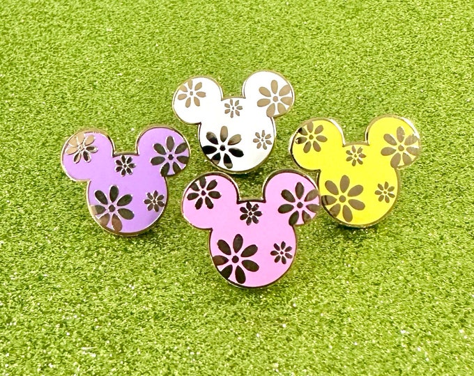 Featured listing image: FLOWER POWER Mouse Enamel Pins