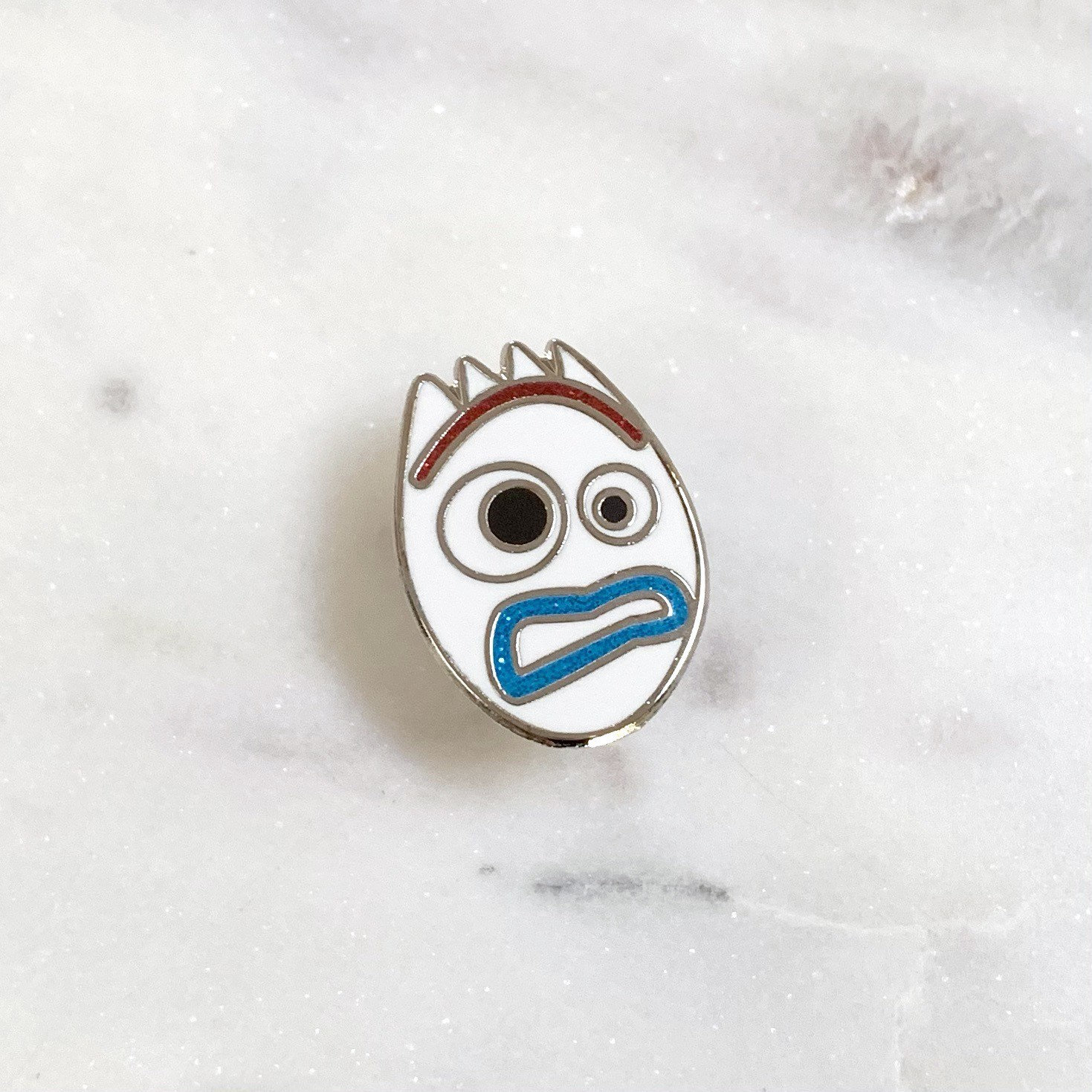 forky enamel pin
