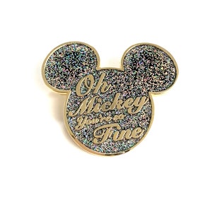 Oh Mickey, You're So Fine Enamel Pins BLACK