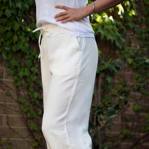 Mens Linen Lounge Pants Weekend Linen Pants Yoga Pants Pajamas
