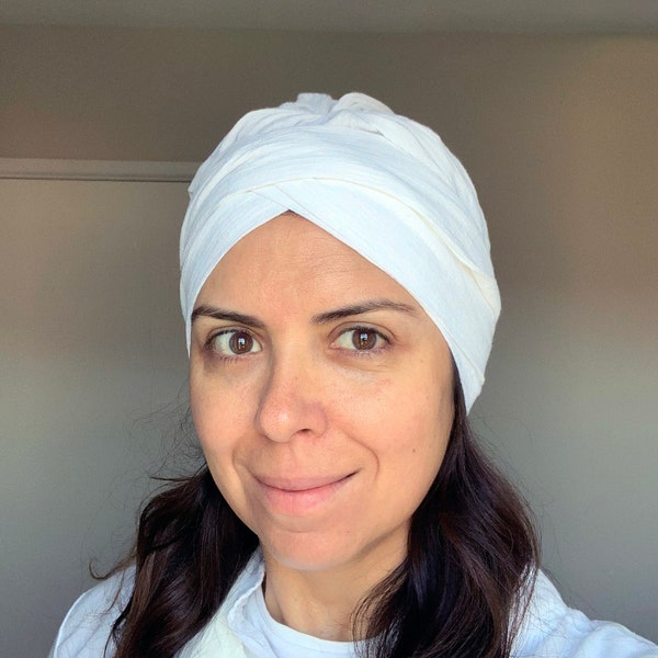 Turban de Kundalini Yoga, prix réduit en coton / Turban en pur coton, couvre-chef unisexe, vêtements de Kundalini Yoga